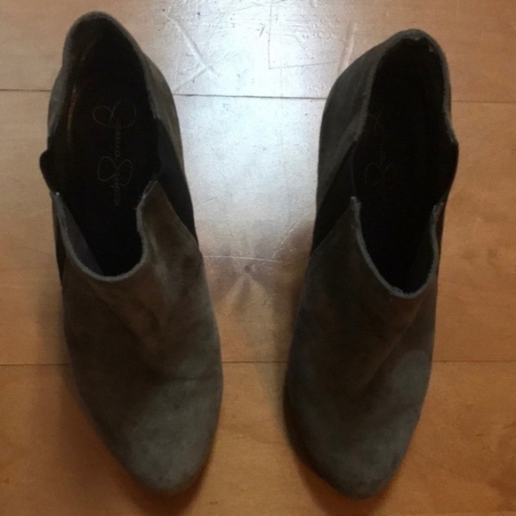 Grey & Black Jessica Suede Simpson Booties 8.5 - Picture 3 of 8